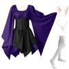 New Long-sleeved Women's Renaissance Medieval Dress