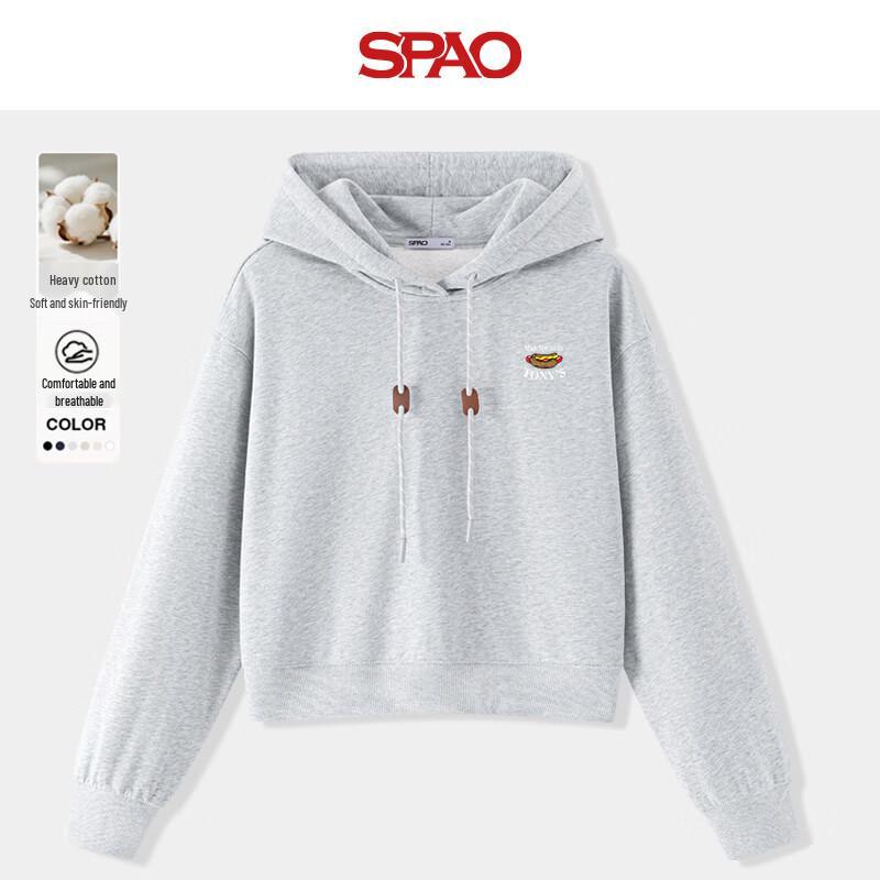 

SPAO Women s Cartoon Dog Print Hoodie L