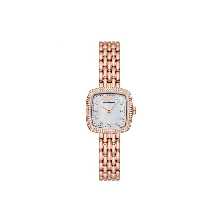 

EMPORIO ARMANI ROSA Collection Wrist Watch Quartz Movement Stainless Steel Strap Silver Dial Women s AR11496 Rose Gold Strap