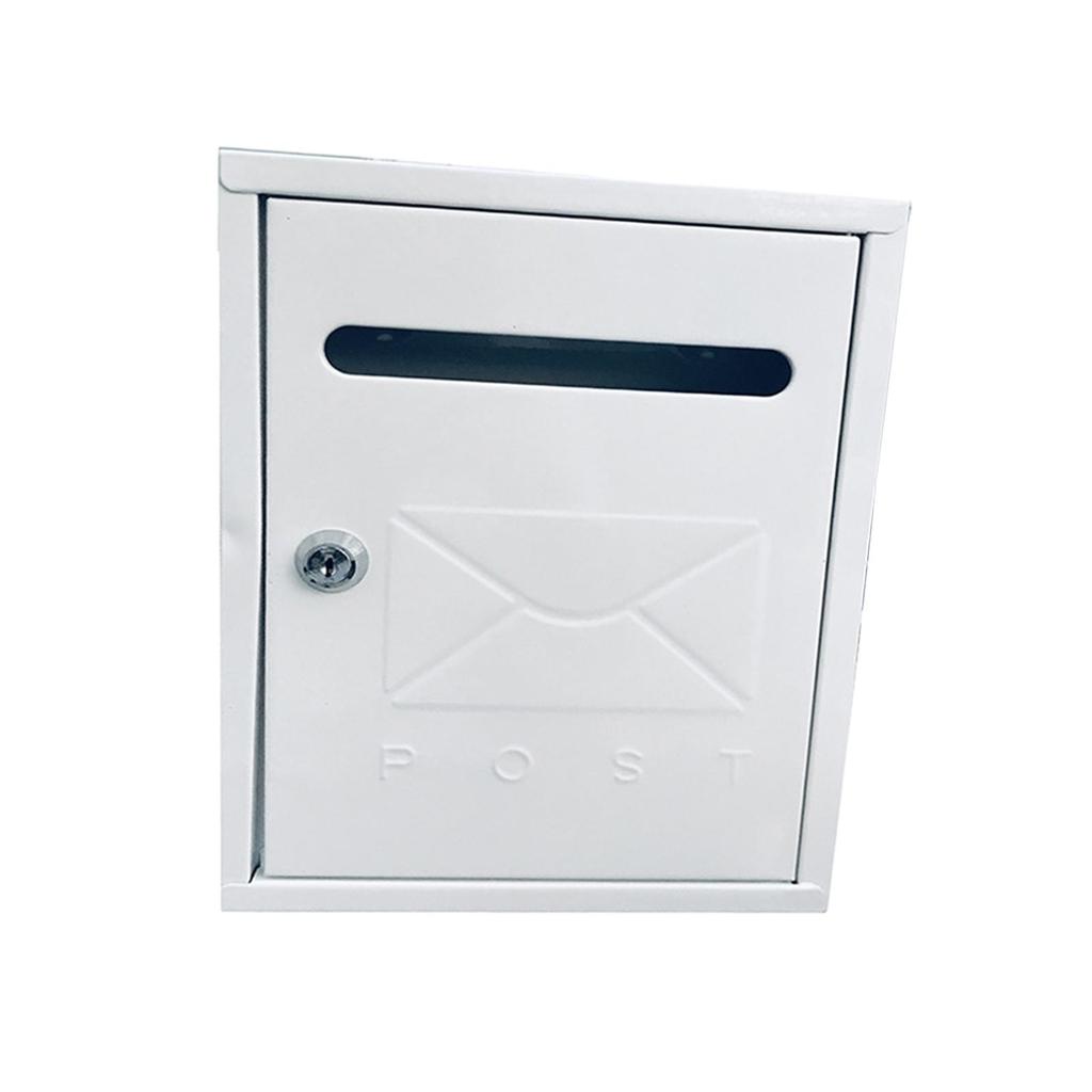 Locking Wall Mailbox Outdoor Mail Box Versatile Durable Easily Install 21.7x30x7cm Waterproof for Envelope Large Capacity
