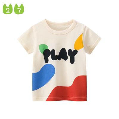 Marken-Kurzarm-T-Shirt für Kinder, Sommer-Baby-Doodle-Top