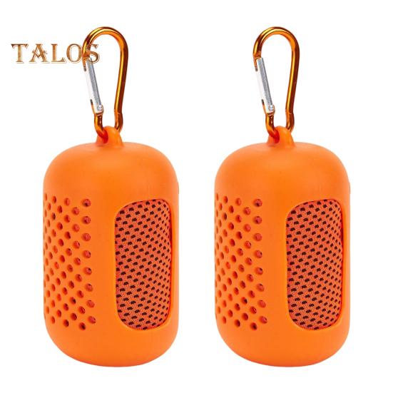 

2 шт. портативное охлаждающее полотенце, быстросохнущее полотенце с силиконовым вентилируемым ящиком для хранения, охлаждающее полотенце для фитнеса, пляжа, спортзала, рыбалки оранжевый