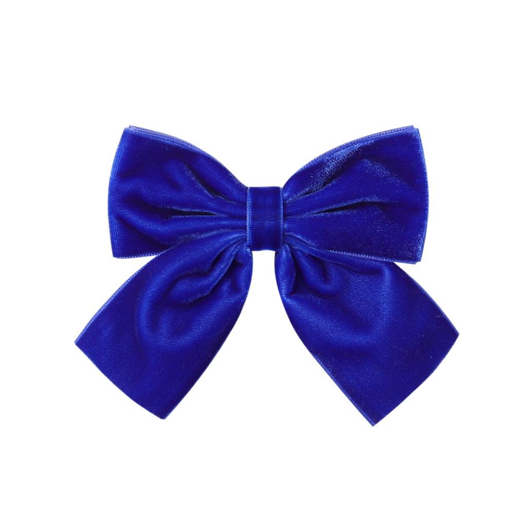 Children'S Hair Accessories Velvet Handmade Bow Hairpin Baby Cute Princess One-Word Clip Headdress 2602