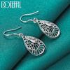 925 Sterling Silver Droplet Shaped Pendant Earrings Fashionable Jewelry