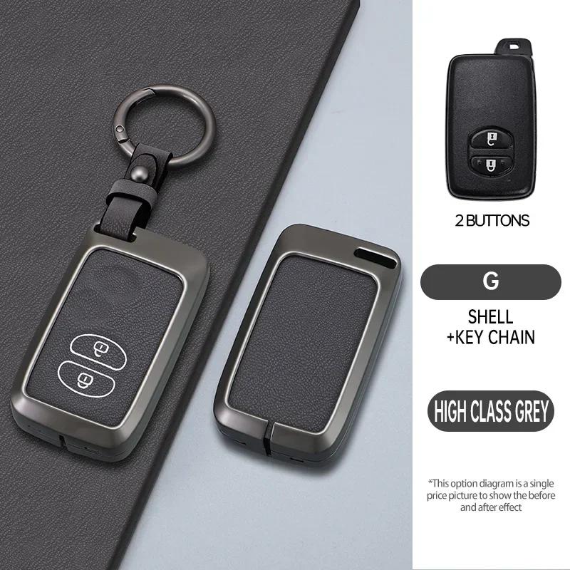 

Alloy Car Key Shell Smart Key Case For Toyota Camry Prius Rav4 Avalon Corolla Land Cruiser Venza Car Key Case Fob 2/3/4 Buttons