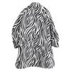 INSCRIRE I20AW-CT47A Zebra Print Wool Coat Coat 36 White X blackUsed
