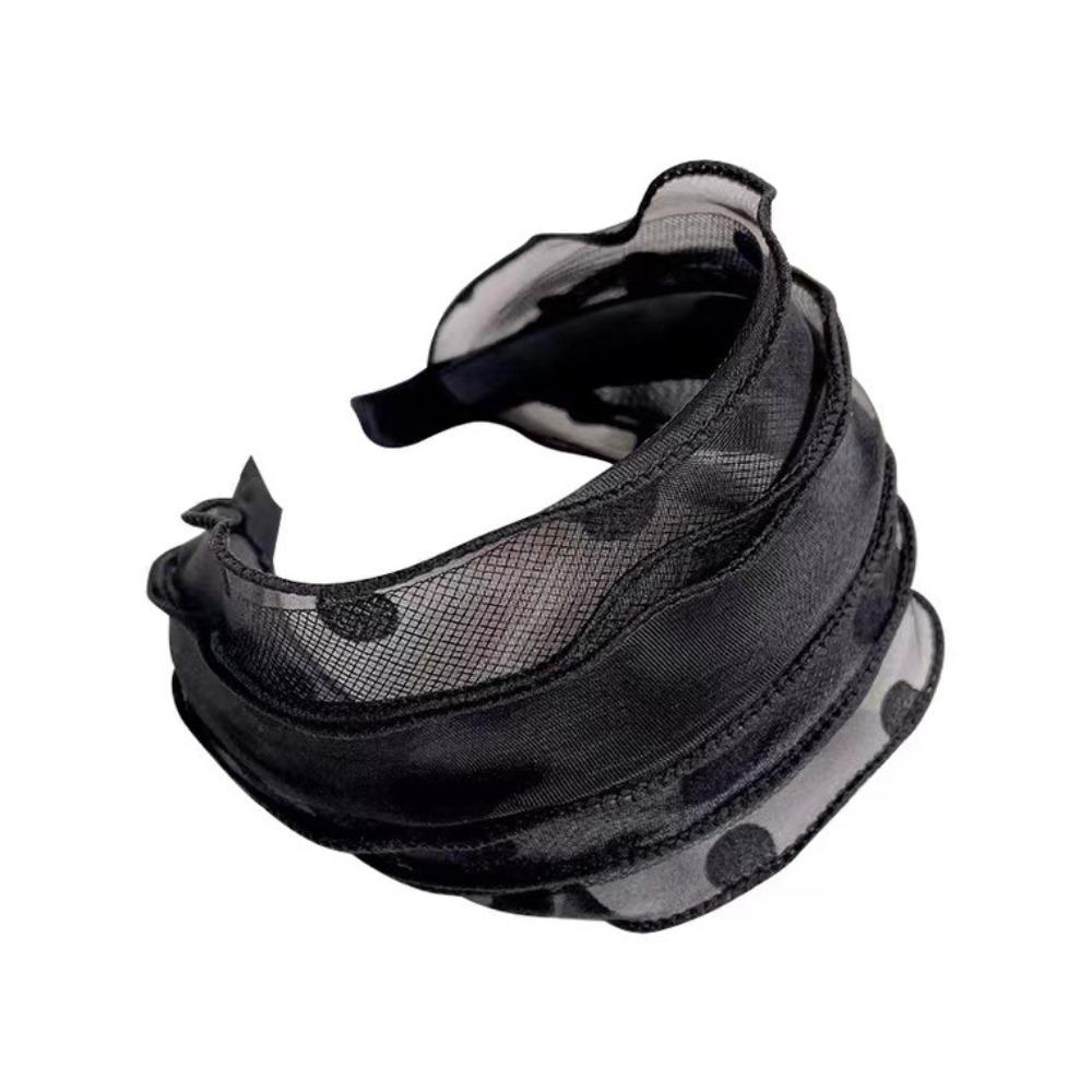 Women Headband Korean Headwear Mother Hair Hoop Mesh Hairbands Fashion Sequin Hair Band