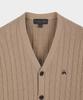 Brooks Brothers Cotton Cable Cardigan (Beige) (Bbwcmbg101)