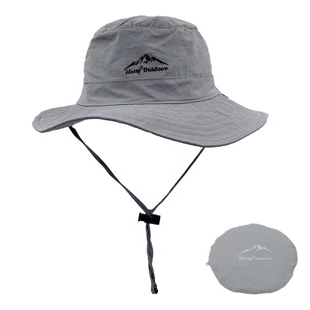 Cappello Parasole Giungla Pieghevole Asciugatura Rapida Impermeabile con Logo Personalizzato di Alta Qualità Cappello Safari da Esterno Cappello da Pesca da Tasca