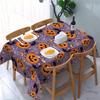 Evil Pumpkin Rectangle Tablecloth for Tables Decor Holiday Party Waterproof Family Dinner Table Cloth Halloween Decorations