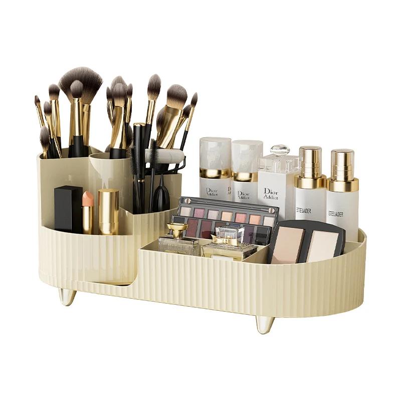 Makeup Organizer Cosmetic Box Rotating Pen Holder Bathroom Organizer Plastic Organizing Boxes Acrylic Organizer Mom box