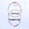 Handmade Glazed Splicing Small Flower Necklace Temperament Versatile Beaded Necklace Collarbone Chain