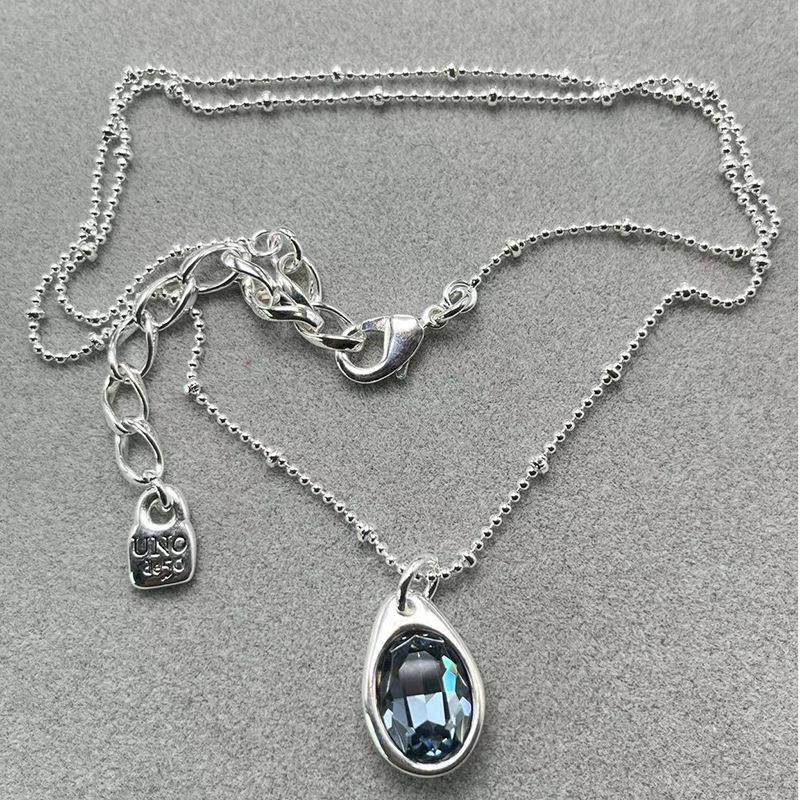 2024 UNOde50 Blue Gem Necklace: Creative, Fashionable, and Romantic Women s Jewelry Gift