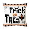 17.7*17.7in Halloween Pillow Set  Cushaw Head Series Linen Material Halloween Pillow Cover (Without Pillow Core)