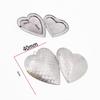Collana Ciondolo Scatola Portafoto a Forma di Cuore, Rotonda e Quadrata in Acciaio Inossidabile Fai da Te