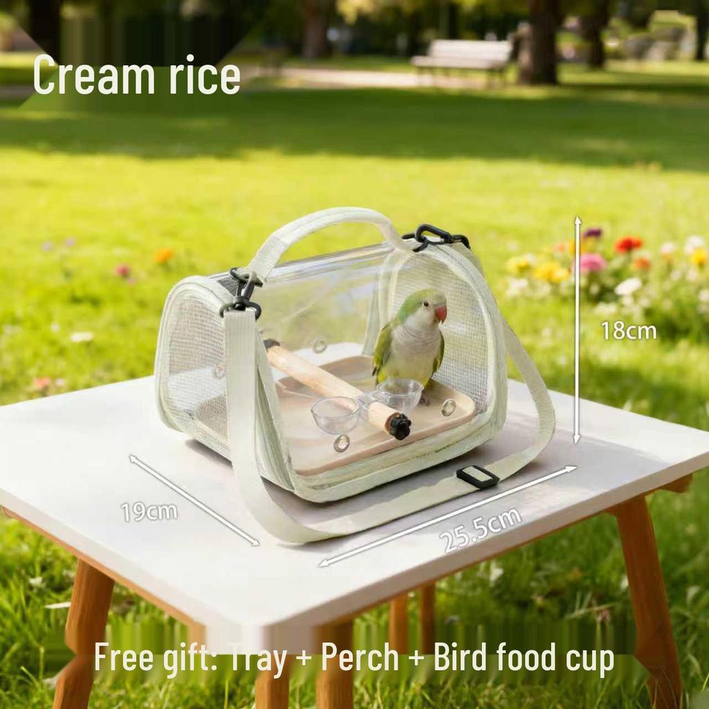 Opvouwbare Crossbody Vogelrugzak voor Papegaaien - Transparante Reiskooi voor Valkparkieten en Kleine Huisdieren