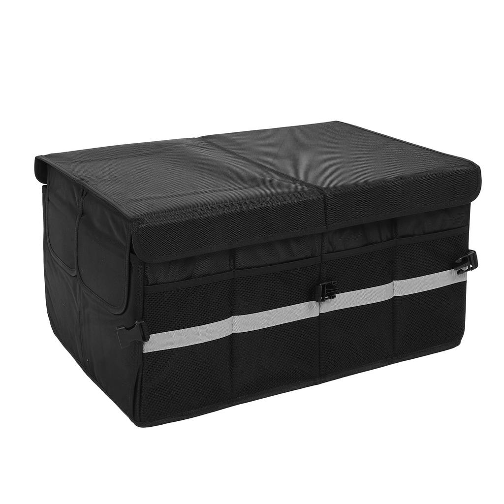 Car Trunk Organizer with Lid 63L Large Capacity Collapsible Cargo Storage Box for Vehicles SUVs
