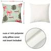 Christmas Pattern Pillows With Bow Tree And Wine Glass Polyester pillowcase, sofa decorative cushion cover, bedside throw pillow