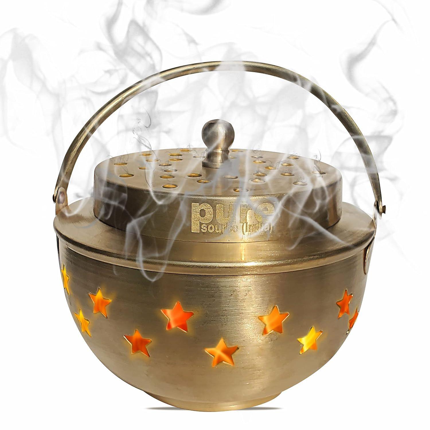 

Латунная Капур Дани, Аромадиффузор, Бахур Дани, Подставка для благовоний, 1 шт.(Звездная резка), Круглый