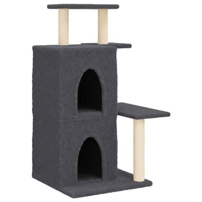 VidaXL Cat Tree with Sisal Scratching Posts Dark Grey 97 Cm 172114