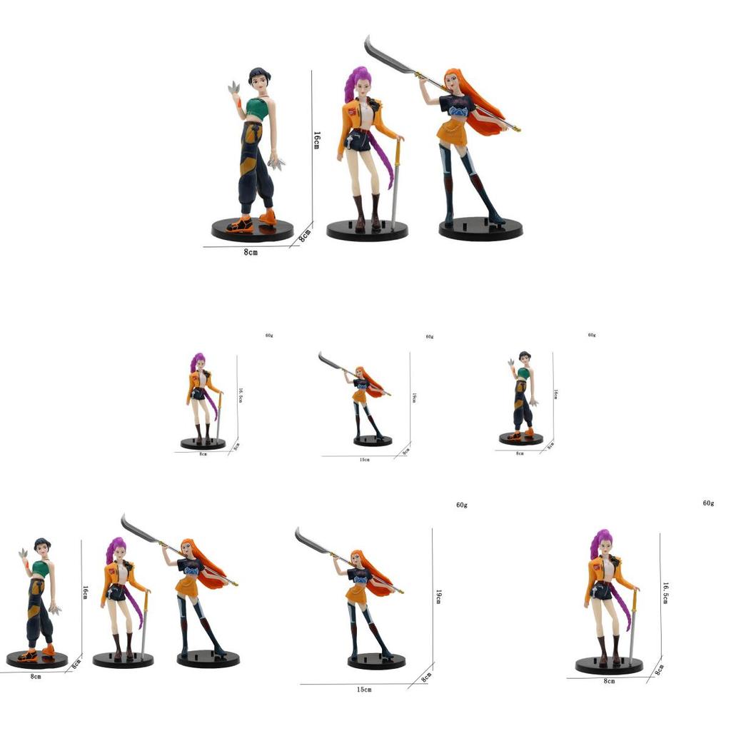 Kpop Dämonenjäger PVC Sammlerfigur mit Ständer und Zubehör zum Sammeln und Ausstellen