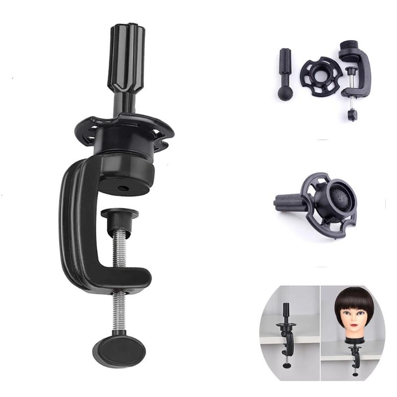 1/2Pcs Adjustable Plastic Mini Wig Head Stand Table Clamp Hair Accessory Tool Training Mannequin Holder For Wig Making