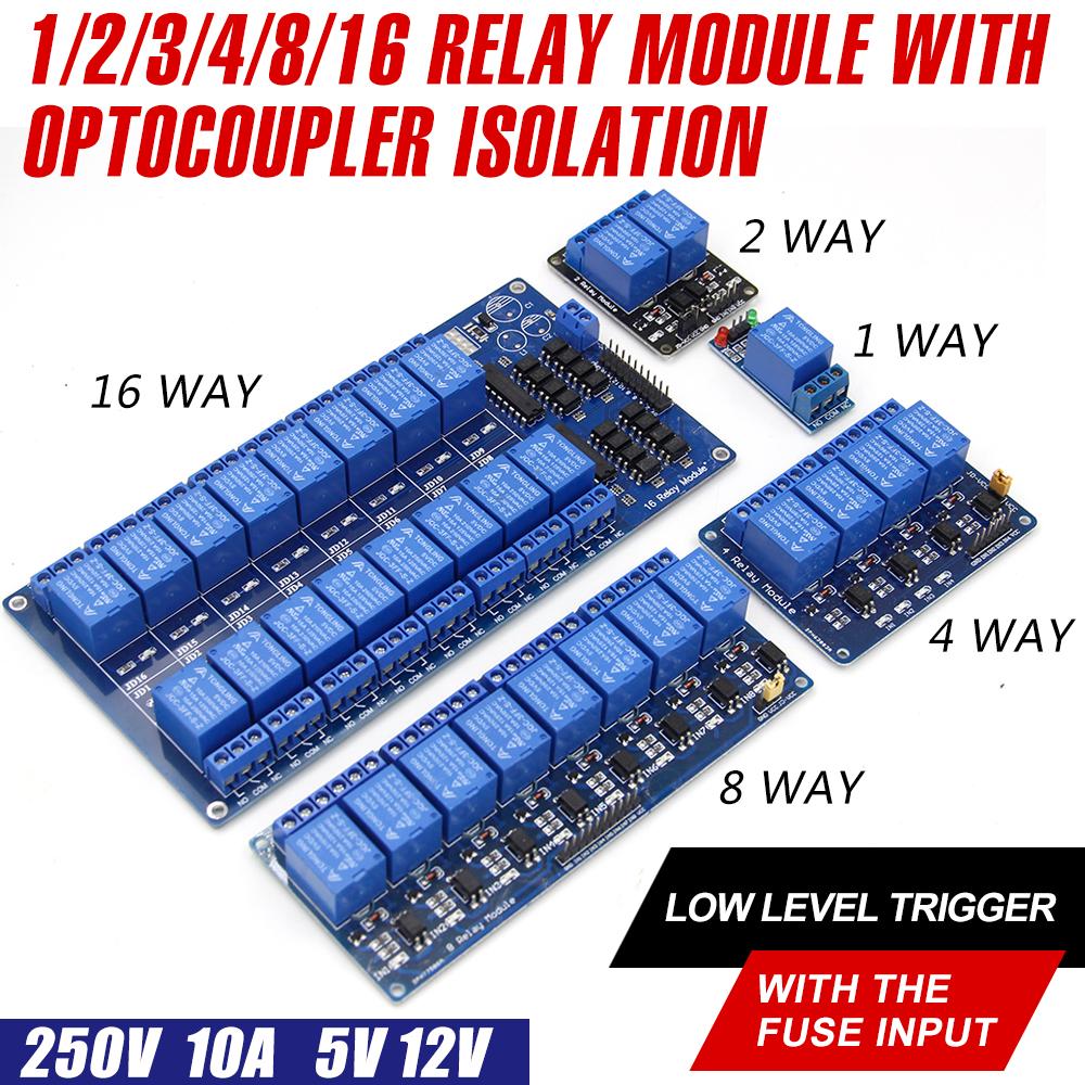 1V 11V Low Level Trigger Relay Module 1/1/1/8/16 Channel Optocoupler Isolation Board For Arduino PIC AVR DSP ARM MCU Control