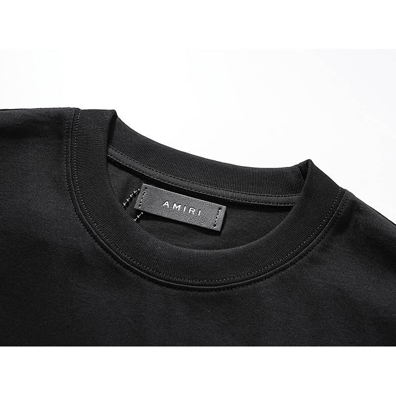 2066 Amiri 2025 Summer New Men's and Women's Loose High Quality Cotton Plus Size T-shirt Couple T-Shirt