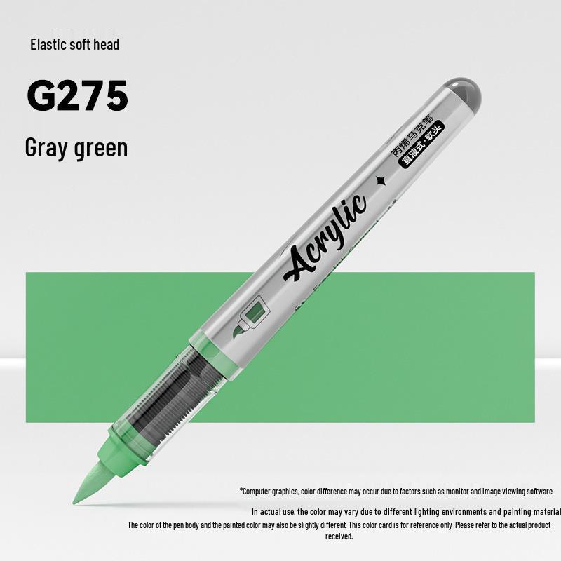 Soft Tip Acrylic Marker - 120 Colors, Single Piece, Opaque, Stackable Paintbrush