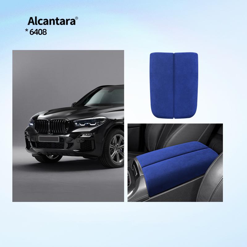 For BMW X5 G05 X6 G06 X7 G07 Car Armrest Mat Center Console Styling - Italian Alcantara Suede Interior Trim accessories