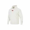 Men's White Knitted Hooded Warm Sports Sweatshirt