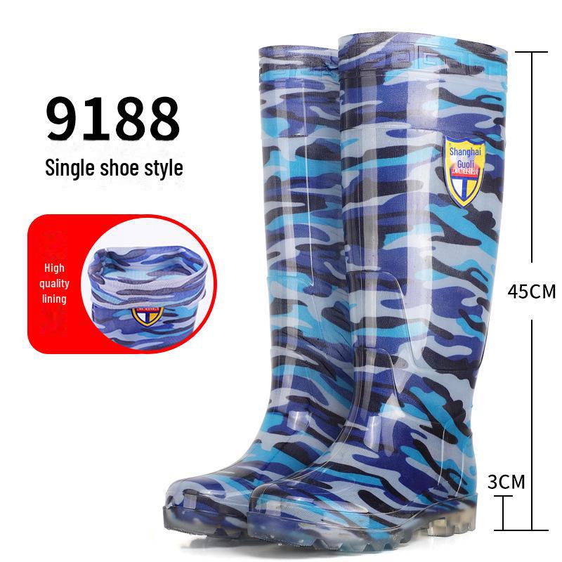 Herr 45 cm Extra Höga Vattentäta & Oljebeständiga Arbetskängor med Extra Tjock Sula över Knäet