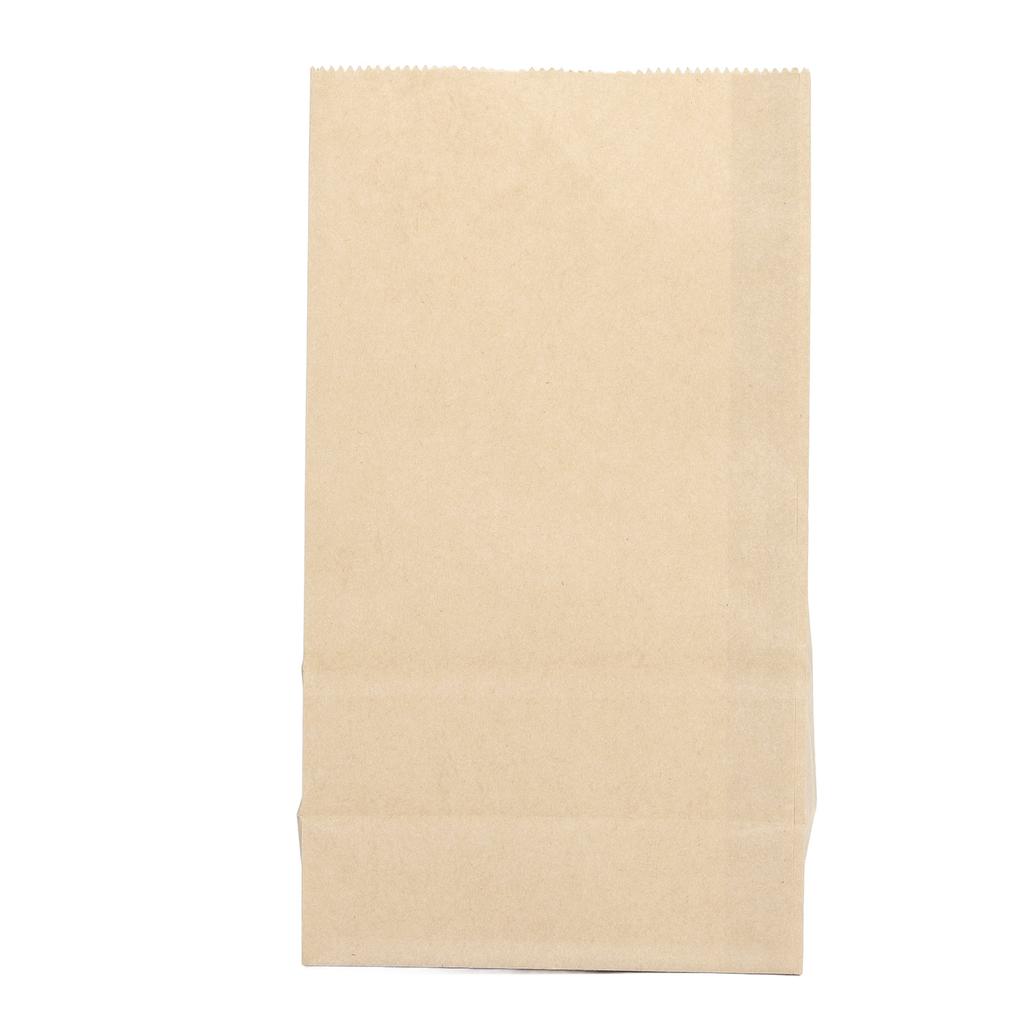 100 Pcs Kraft Paper Bag Food Grade Greaseproof Tear Resistant Disposable Brown Kraft Paper Grocery Bag