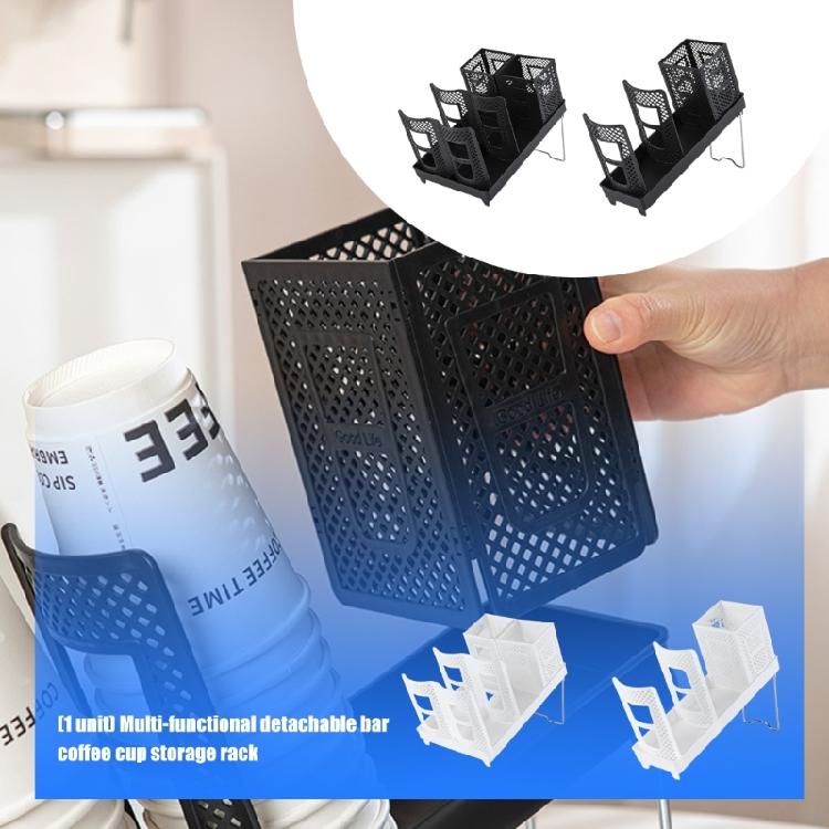 Practical Detachable Coffee Corner Organizer For Pods Cups And Drinking Straws Drinkware Display Stand