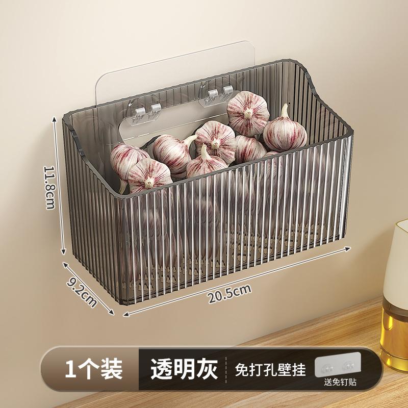 Kuchenny koszyk do przechowywania imbiru i czosnku, wiszący koszyk, imbir czosnek czosnek wiszący koszyk ścienny, pudełko do przechowywania, kuchenny koszyk do przechowywania