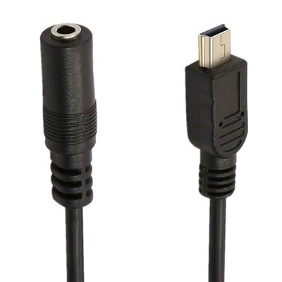 DC3.5mm Female To Mini 5Pin Male Microphones Earphones Connected To Phone Sound Cable