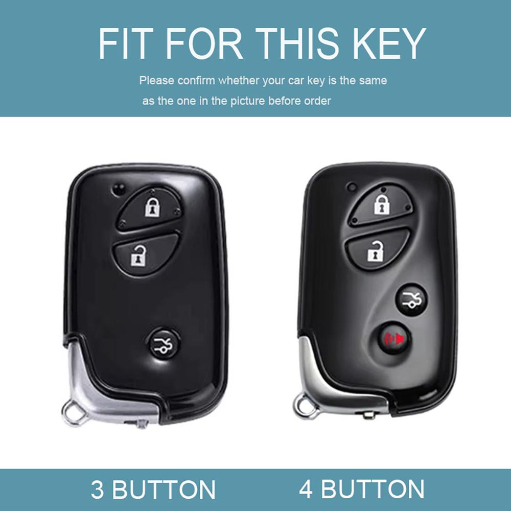 For Lexus CT200h ES 300h IS250 GX400 RX270 RX450h RX350 LX570 3 4 Buttons TPU Protection Case Key Cover Fob