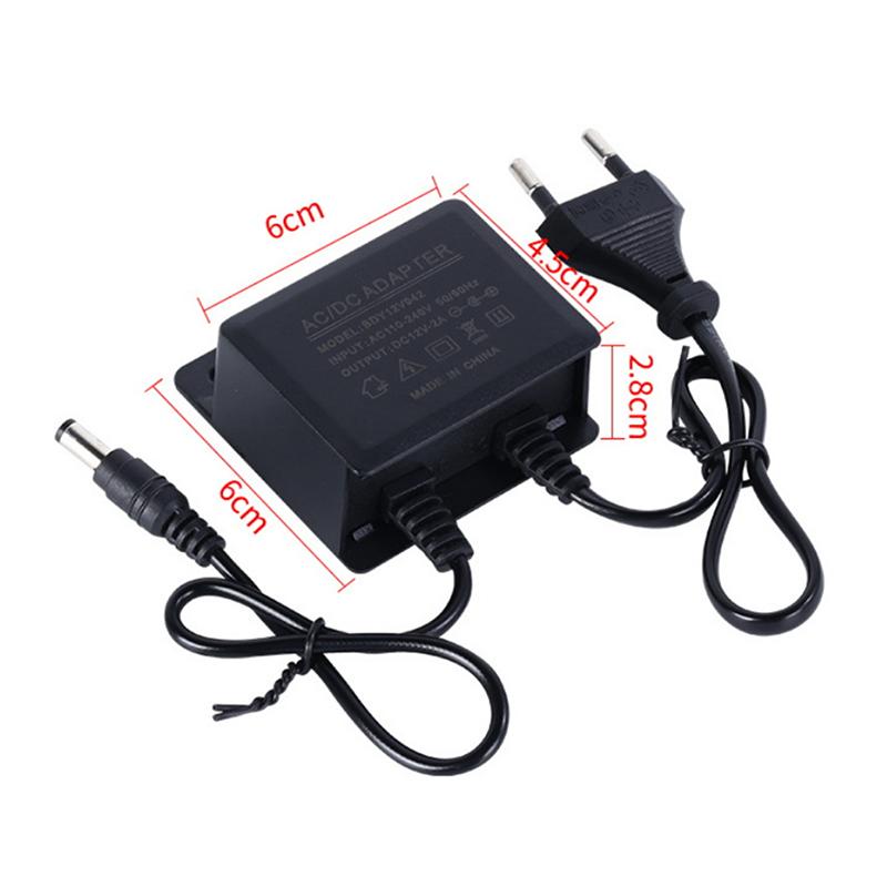 Stay Secure with Waterproof Power Adapter for Surveillance AHD Camera; EU/US Plug; DC12V 2A, Input AC100V-240V