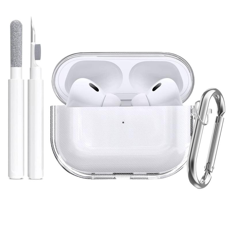 

New For Airpods Pro 3 Clear Case Shockproof Protective Case with Keychain&Cleaning Pen Case Cover for AirPods Pro 3rd Generation for Airpods Pro 3 чистый