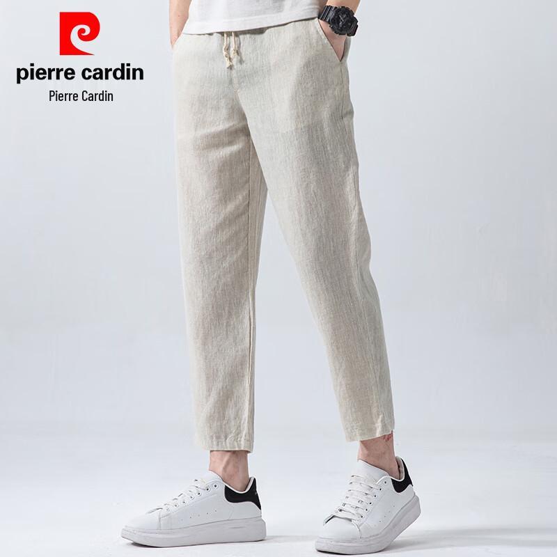 

Pierre Cardin Men s 100% Linen Straight-Leg Cropped Pants 2XL