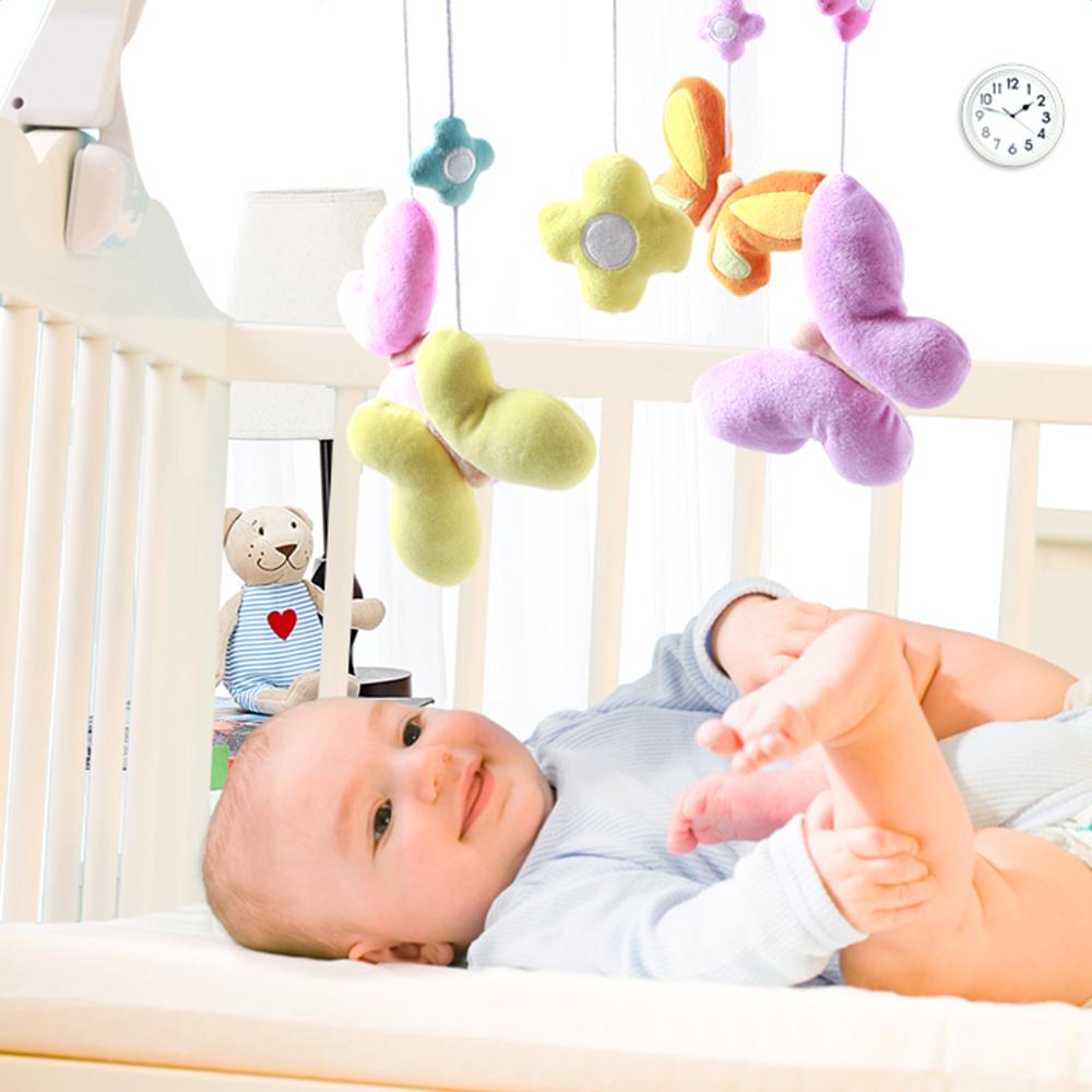Giostrina da Lettino per Bambini Simpatico Aeroplano Farfalla Sonagli per Bambini Culla Camera da Letto Decorazione da Appendere Rotazione Musicale Giocattoli per la Prima Infanzia