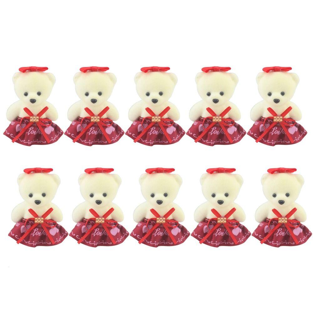 10pcs/set Foam Bear Bear Plush Foam Toys Plush Doll Cartoon Bouquet Doll  Girlfriends