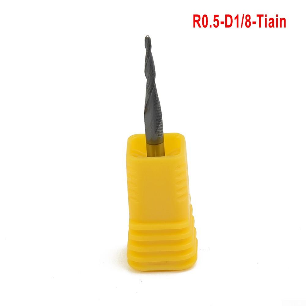 Bit End Mill Tool Equipment 0.25mm 0.5mm 0.75mm 1.0mm Radius Carving 1pc