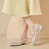 Fashion The 2025 New Fairy Style Mary Jane Water Diamond Shallow Toe Sandals for Women with Mesh and Perforated Holes