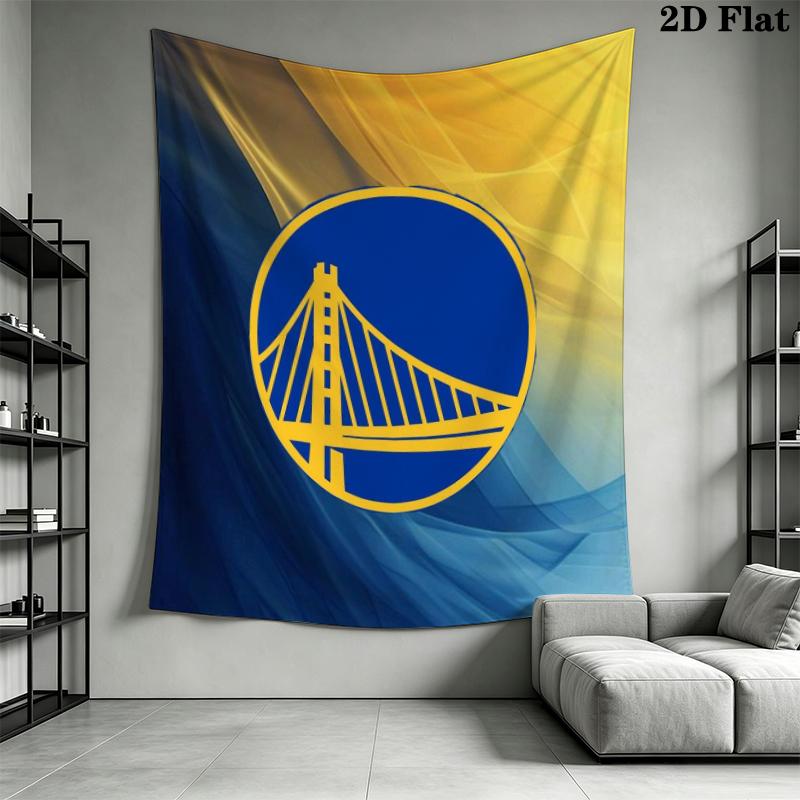 Golden State Warriors Wall Tapestry Aesthetic Wall Hanging Printed Fabric Blanket Decorative Tapestries for Bedroom Living Room Home Decor