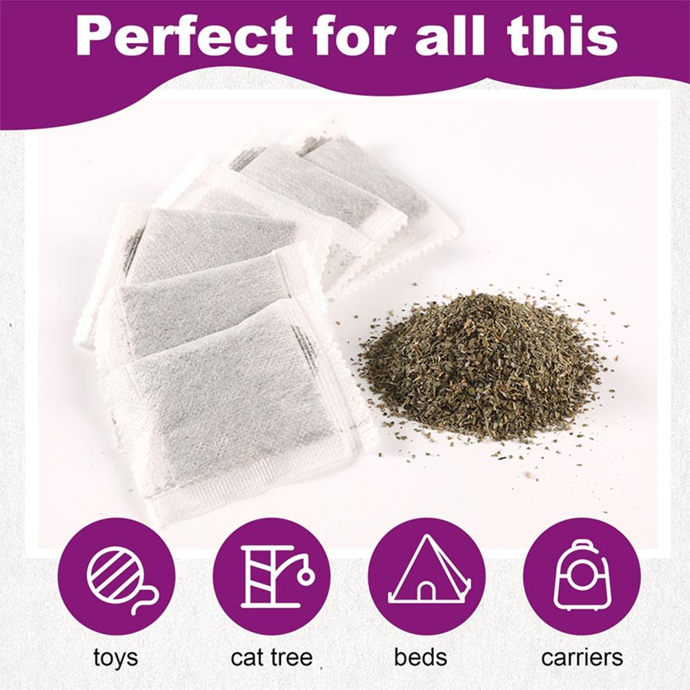 15 Stück Katzen Katzenminze Teebeutel Natürliche Katzenminze Päckchen für Katze oder Spielzeug Einweichwasser Ersatzbeutel Katzengras Fördern Aktives Spiel