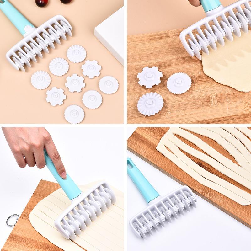 1 Stück Rollerset Backwerkzeuge Rollmesser Kuchen Fondant Werkzeuge Keks Prägemodell Pizza Prägemodell