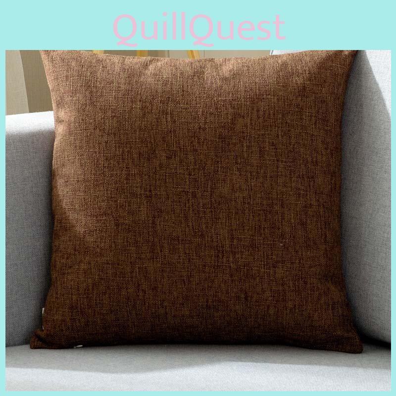 Luxurious Pure Color Cotton Linen Throw Pillow Cover For Home Office Sofa Decor