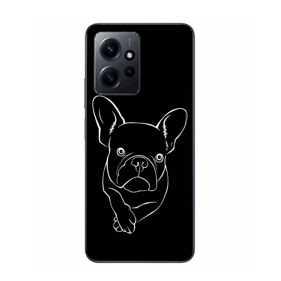 French Bulldog Black White Phone Case For Redmi Note 13 5G 14 Pro Plus Redmi 12 12C 13C 14C 10 10A 10C 9 9C 9T 9A 8 8A K70 Pro T