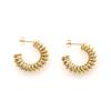 Wind Niche Design Titanium Steel C-Shaped Ear Jewelry Female Personality Exaggerated 18K Electroplated Spring Earrings